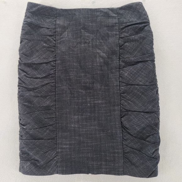 Anthropologie Dresses & Skirts - Anthropologie Cartonnier Career Alluring Sway Gray Ruched Business Skirt Sz 6